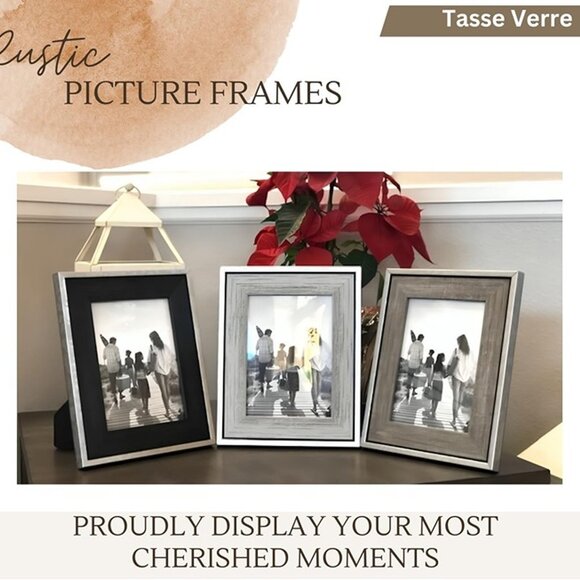 NEW 3-Pack 5x7 Rustic Picture Frames - Picture 2 of 9